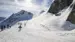 Canada-British-Columbia-Whistler-the-road-into-blackcomb-glacier-people-skiing