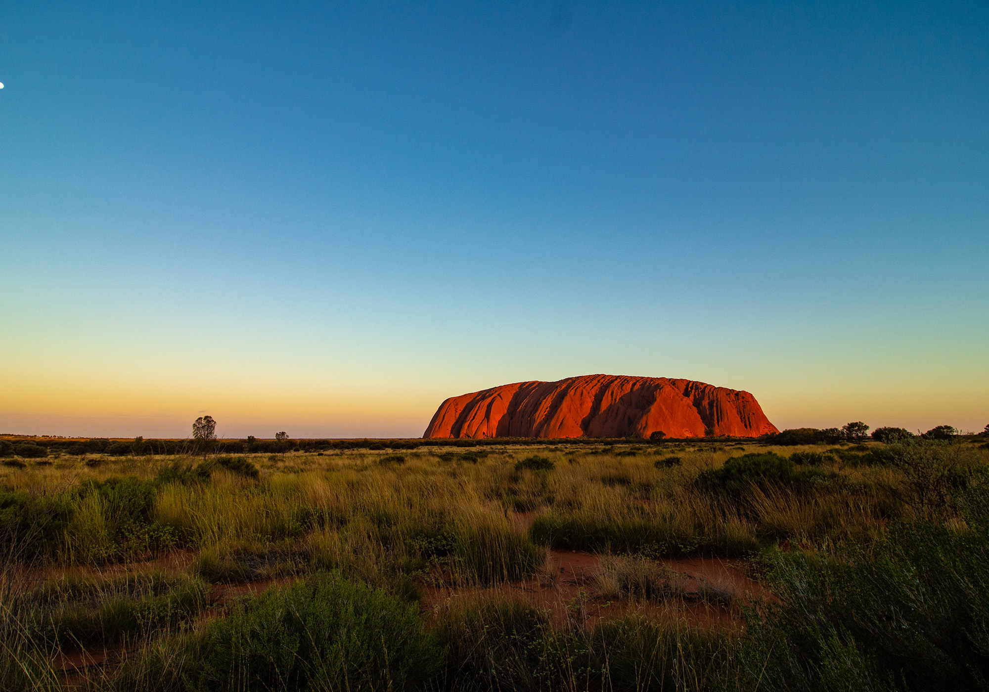 Uluru (også kalt Ayers Rock) i det sentrale Australia
