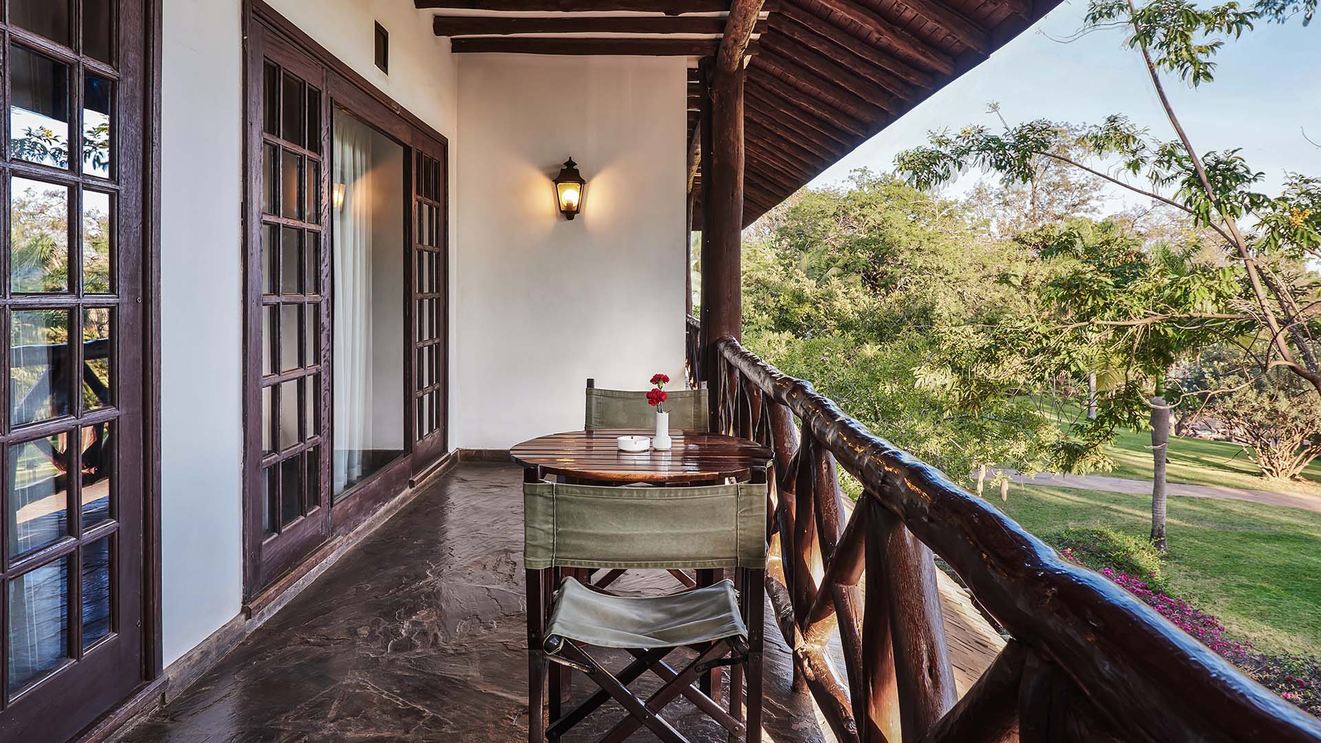 Lekker balkong med frodig utsikt