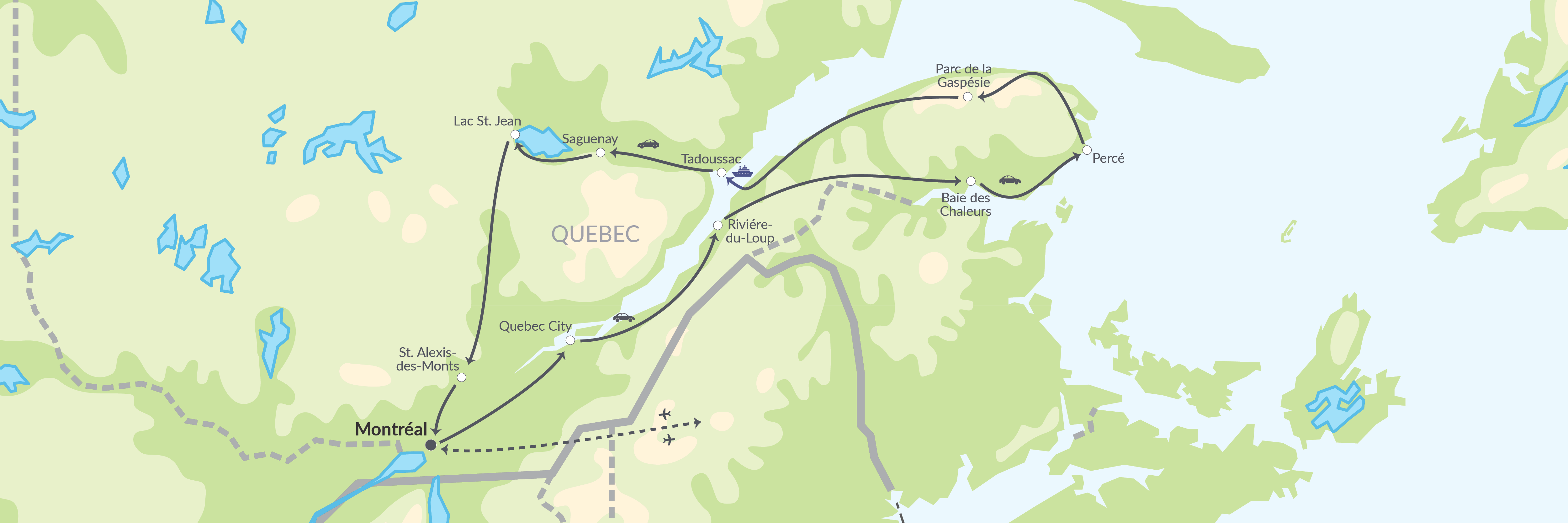 6517 Fransk Canadiske Quebecs Højdepunkter (1)