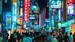 Neonlys i millionbyen Tokyo, hvor reisen til Japan starter og slutter