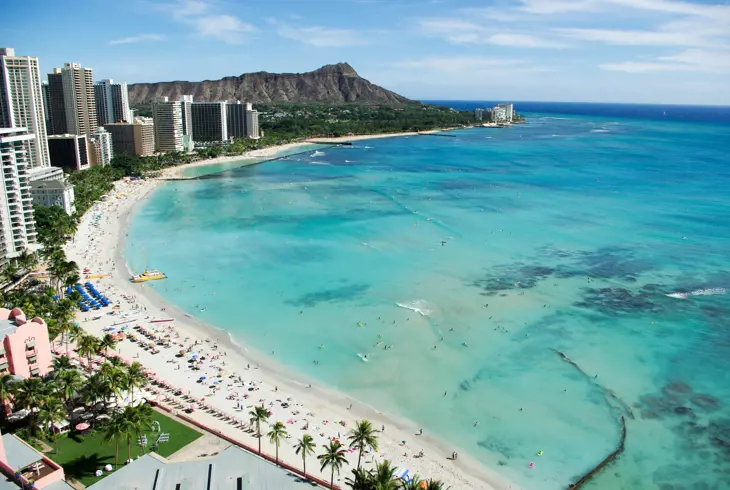 Waikiki Beach og Diamond Head, Oahu - Bilferie på Hawaii