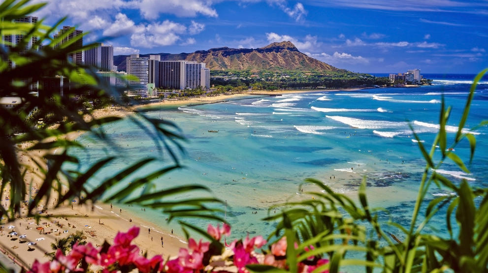 Waikiki Beach på Oahu, Hawaii - Rundreiser i USA