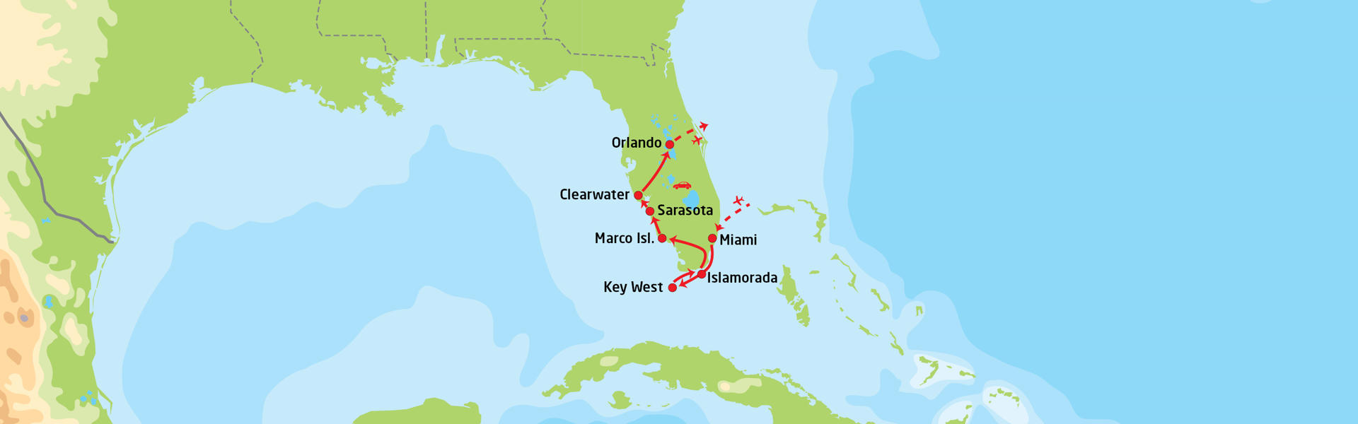 Florida for de kresne | Reiserute