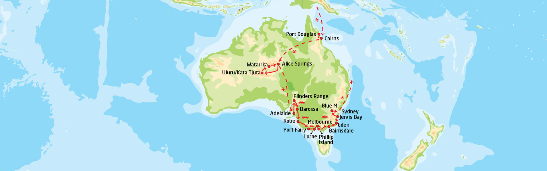 Australias enestående høydepunkter | Reiserute