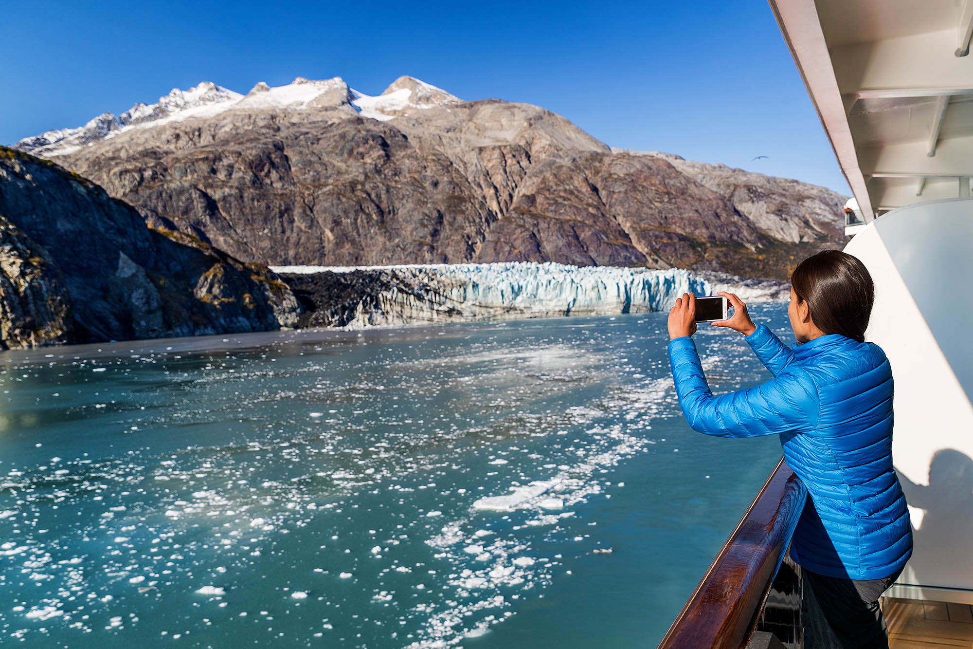 Utsigt til Glacier Bay på et cruise til Alaska