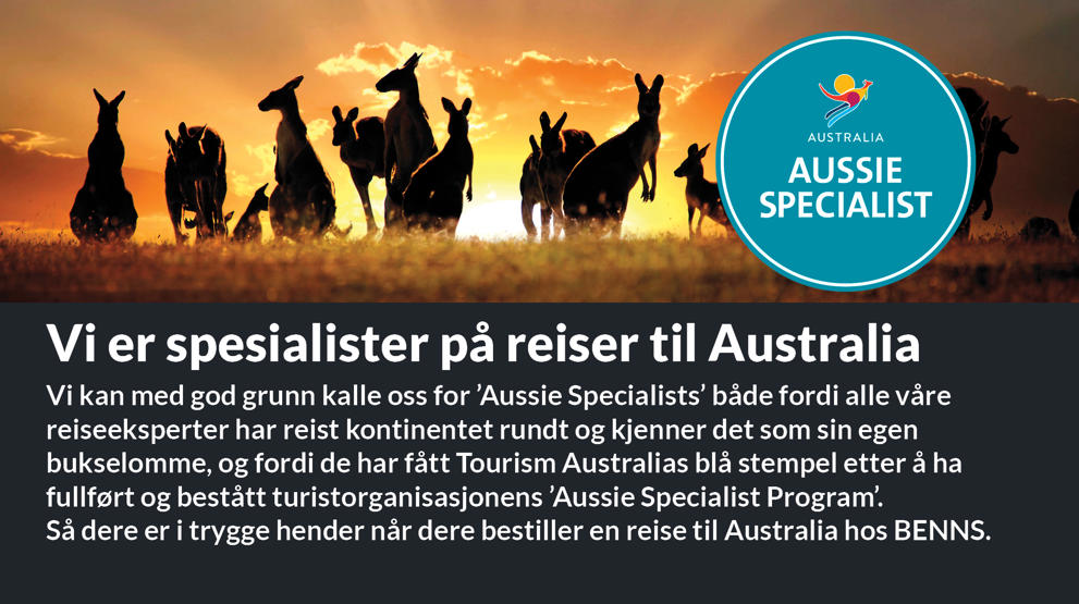 'Aussie Specialists' - Vi er spesialister på reiser til Australia
