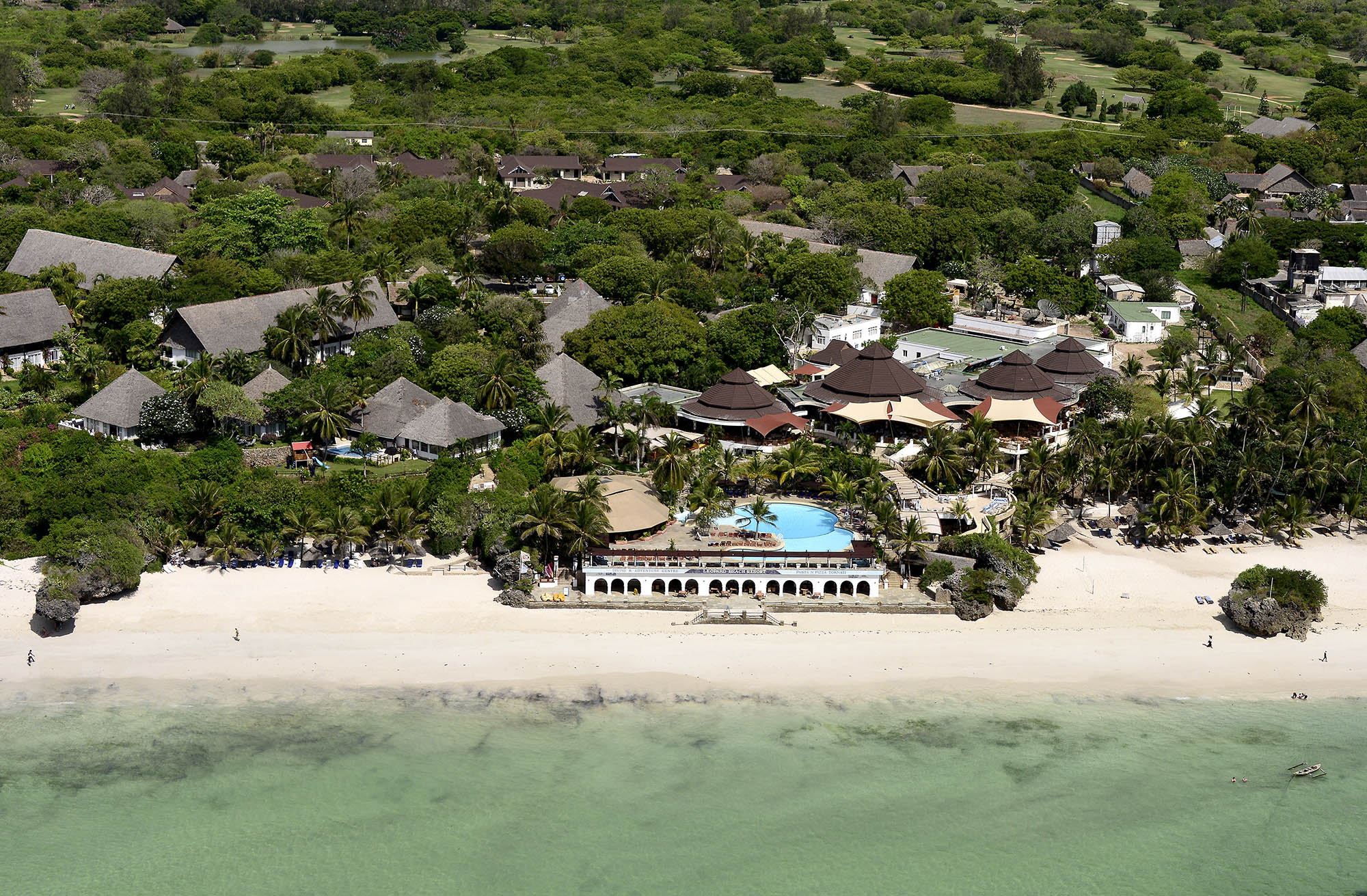 Leopard Beach Resort sett ovenfra - Hoteller i Kenya