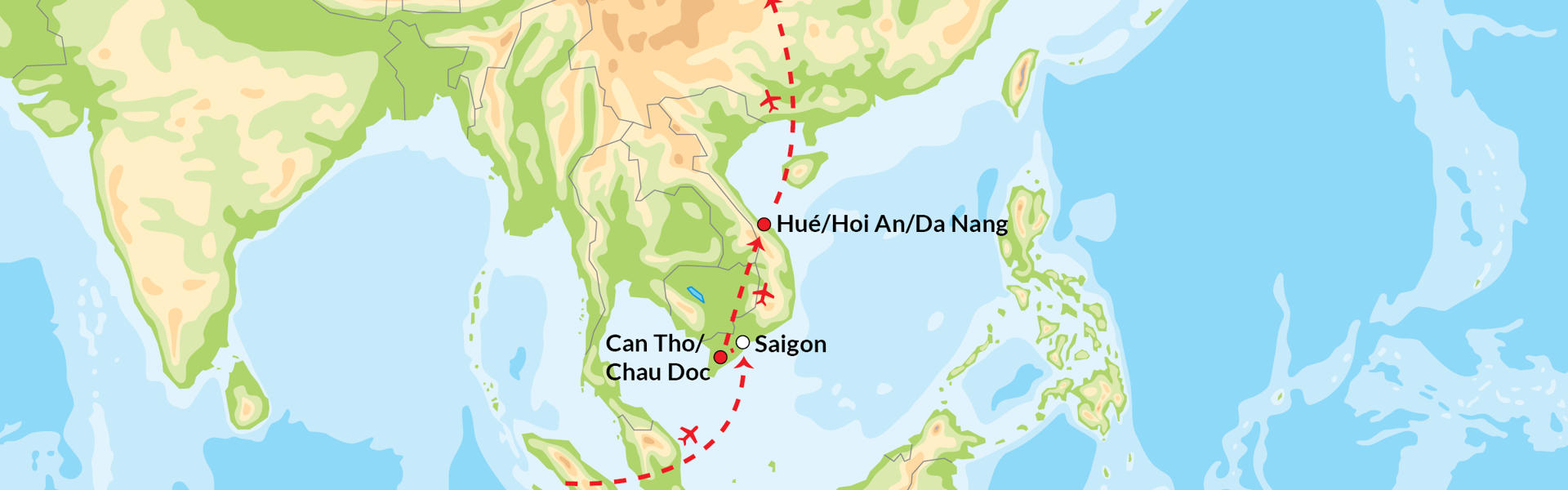 Det beste av Sør-Vietnam | Reiserute
