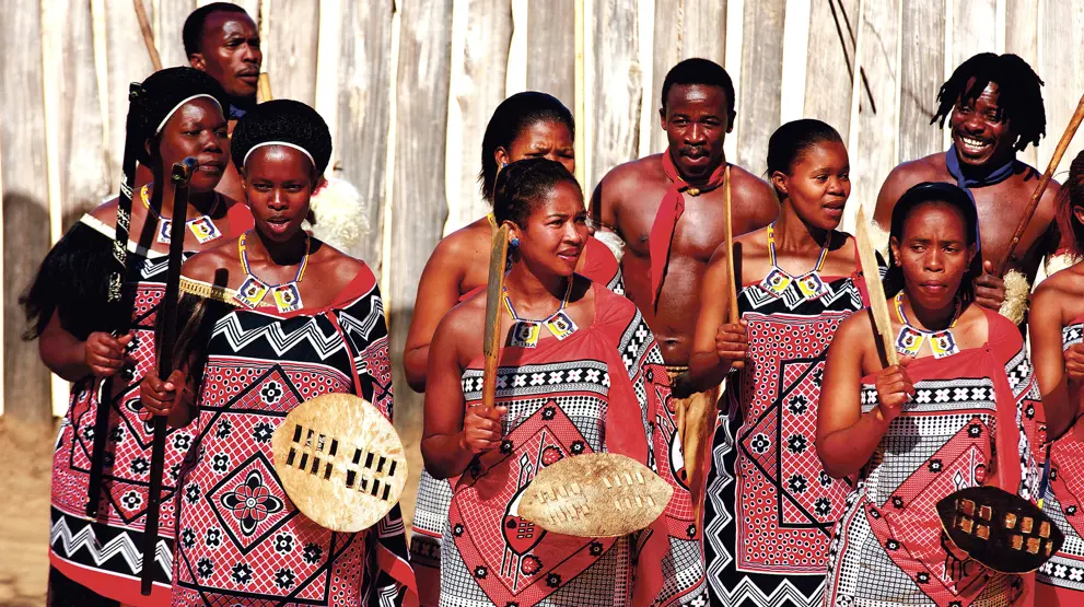 Opplev ikke bare naturen, men også lokale kulturer, som for eksempel Manzini-folket her i Eswatini (tidligere Swaziland)