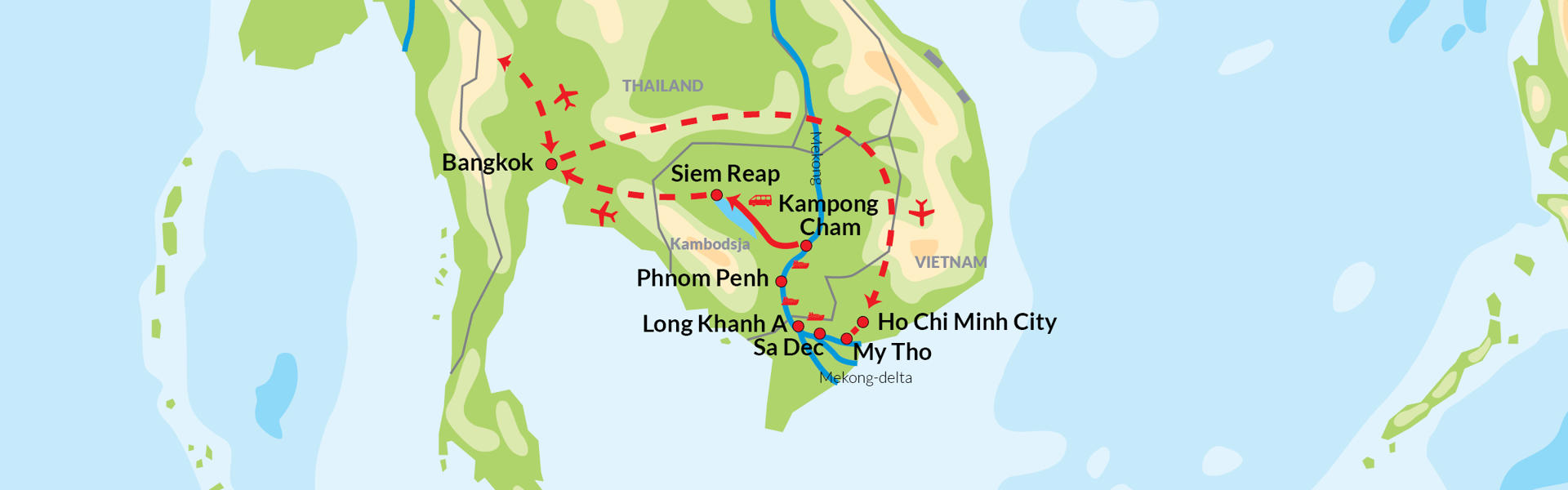 Vietnam, Kambodsja og cruise på Mekong Delta | Reiserute