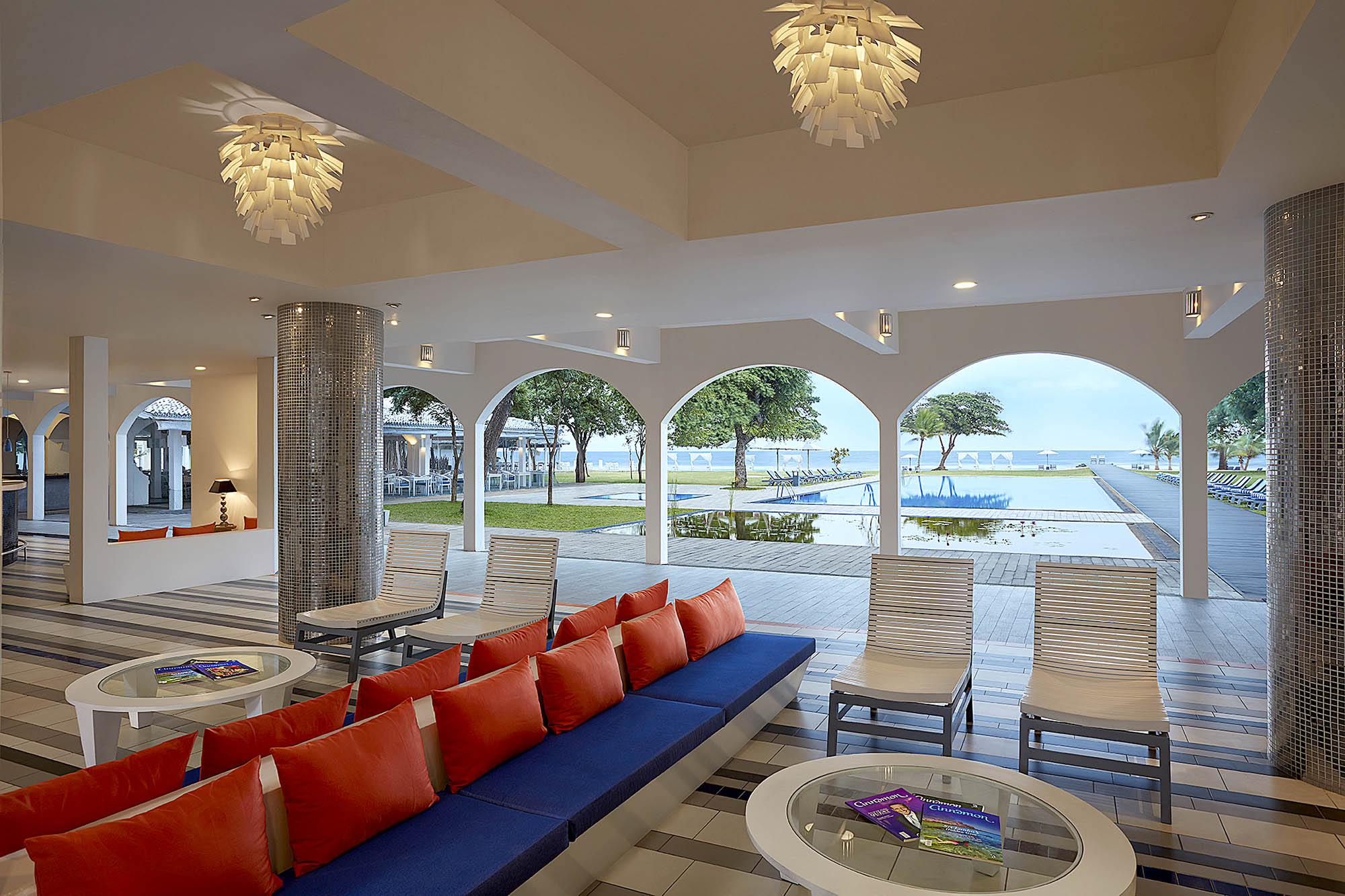 Hotellet byr på en avslappende atmosfære 