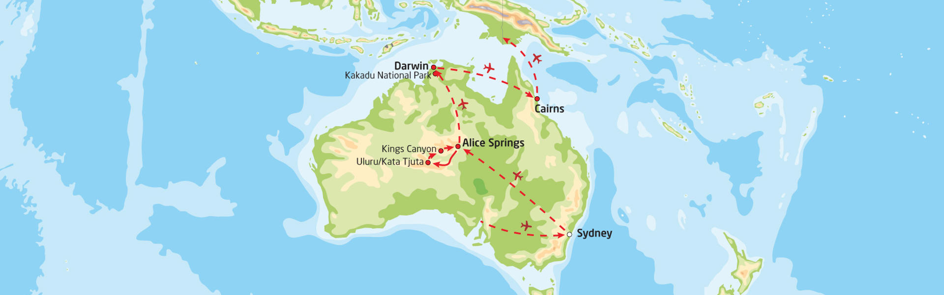 Australias horisonter | Reiserute