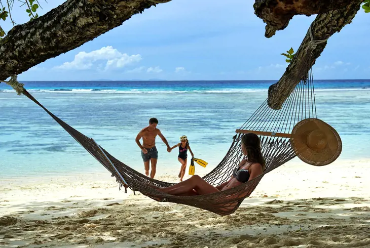 Avslapping står på programmet på Silhouette Island