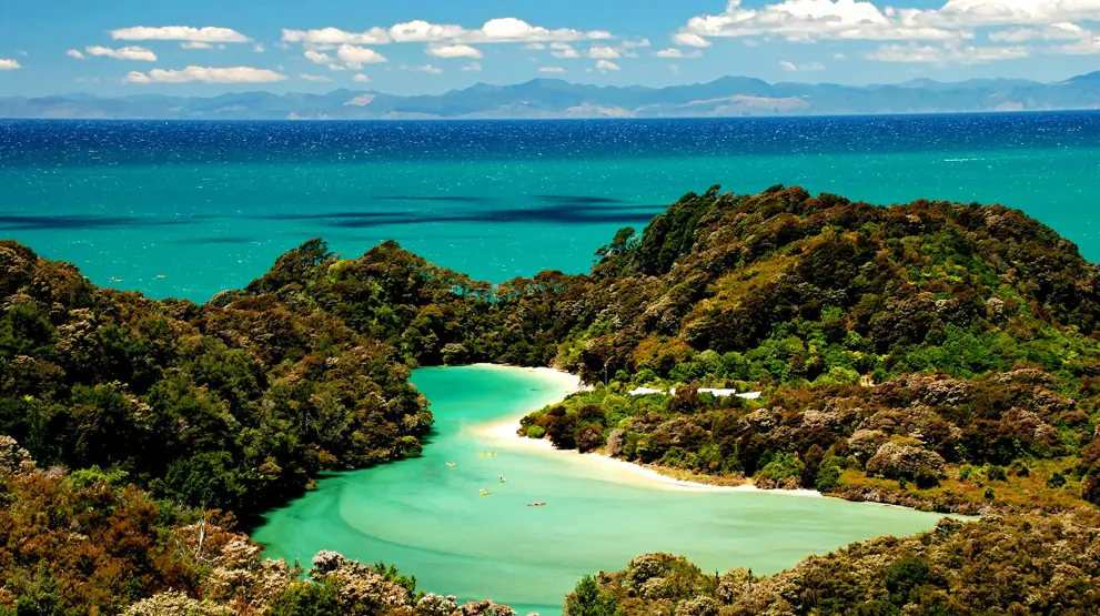 Abel Tasman National Park på Sørøya på New Zealand