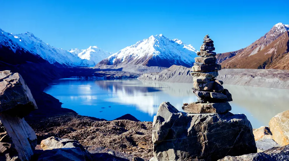 Opplev innsjøen med smeltevann fra Tasman Glacier