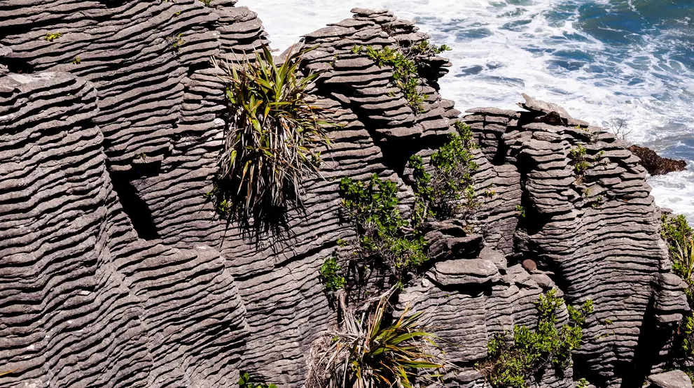 La deg imponere av de spektakulære Pancake Rocks