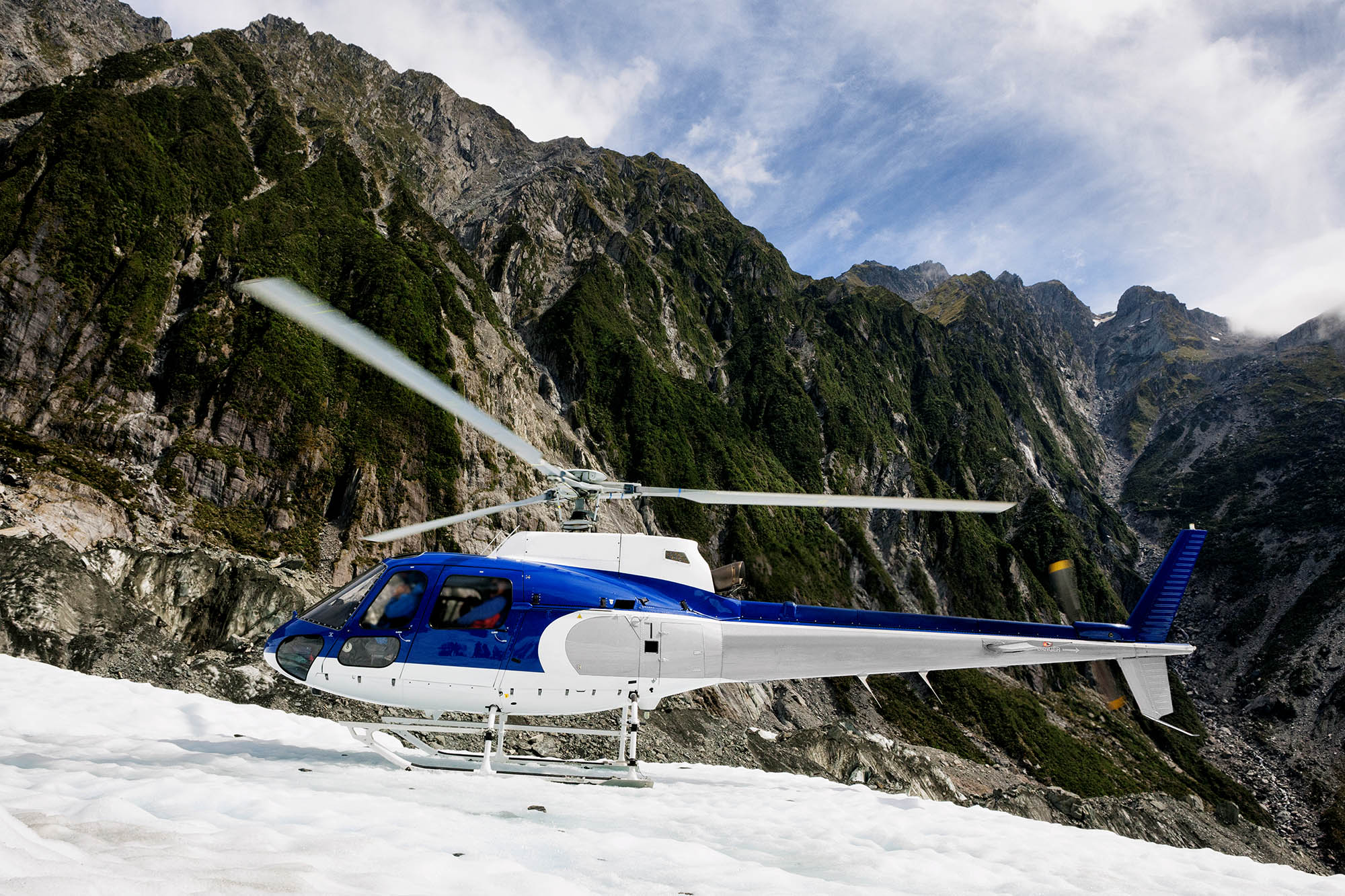 Helikopter på Franz Josef Glacier