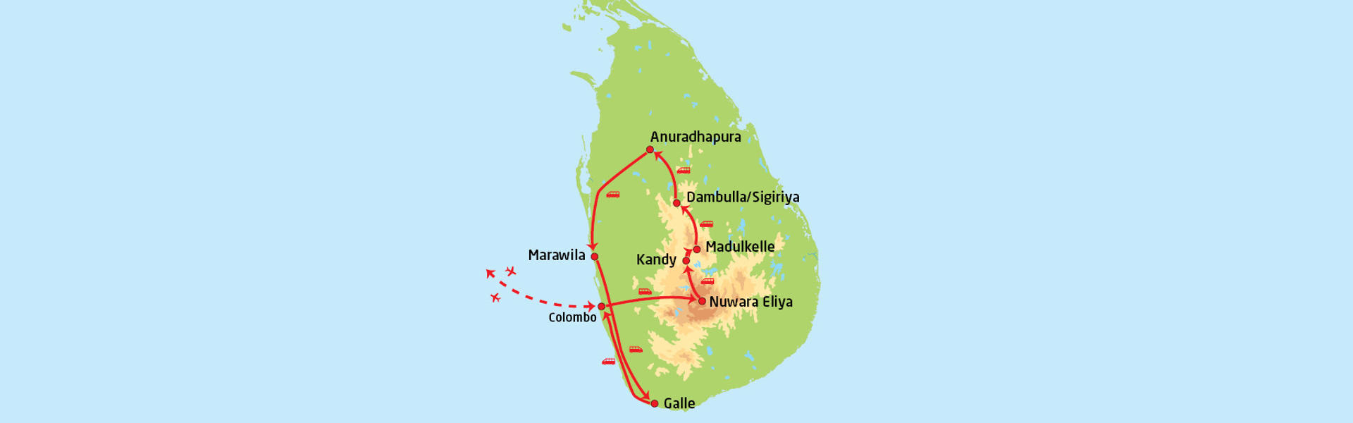 Sri Lankas høydepunkter | Reiserute