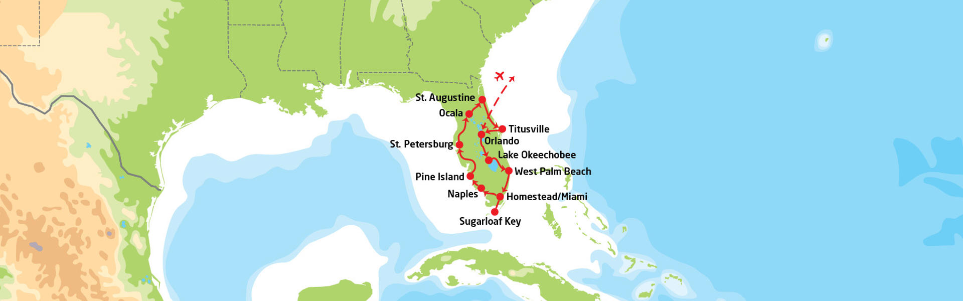 Florida i bobil | Reiserute