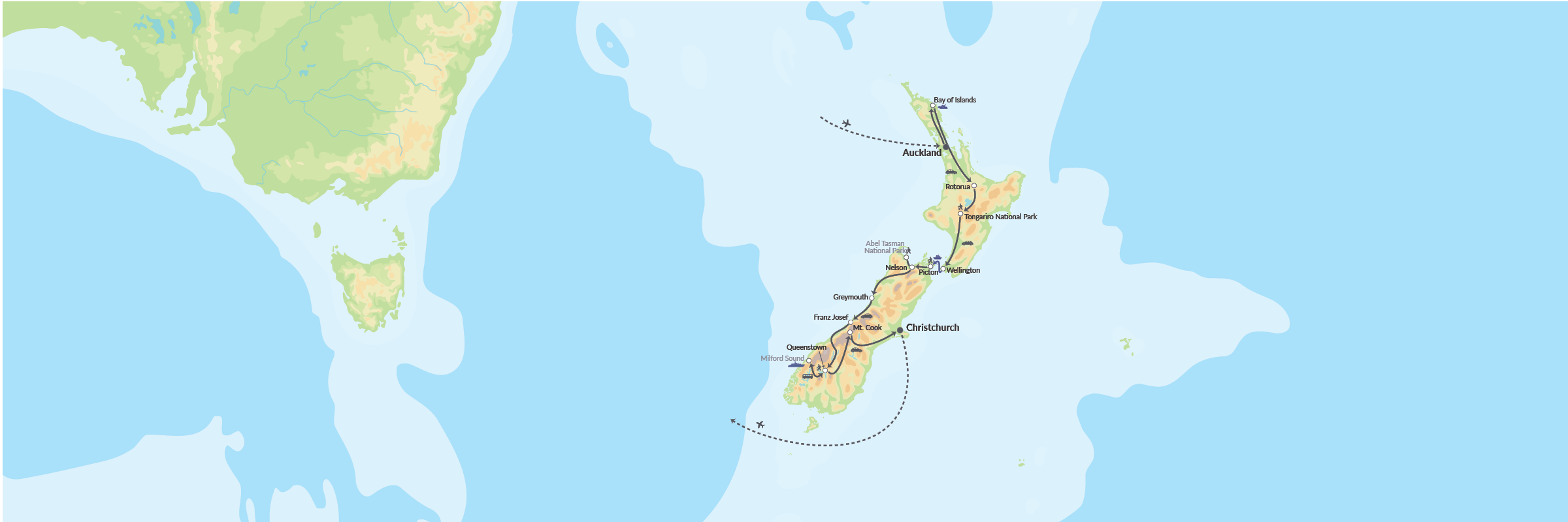 6746 New Zealands Fantastiske Natur I Bil Og Til Fods