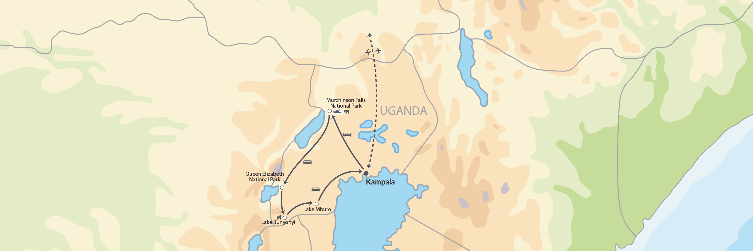 8323 Se Chimpanser Og Bjerggorillaer I Uganda Map