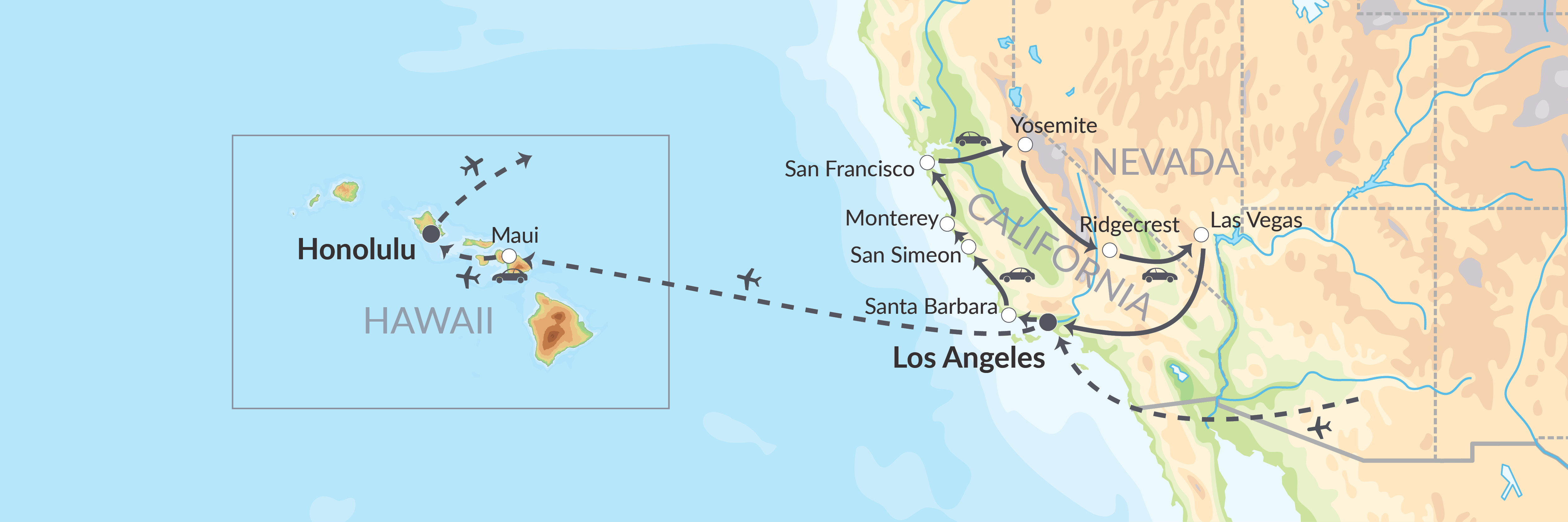 7100 Bilferie I California Og Hawaii