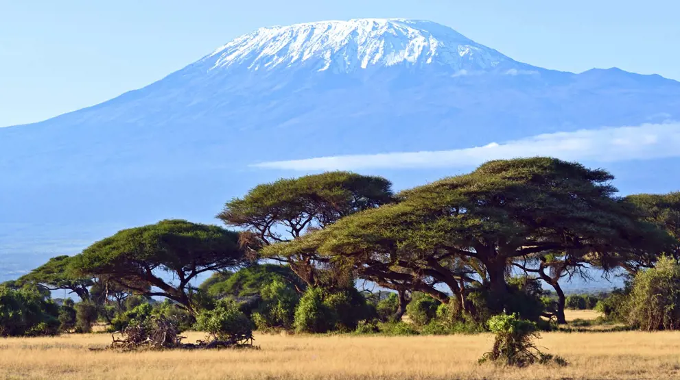 Amboseli og Mount Kilimanjaro i bakgrunnen