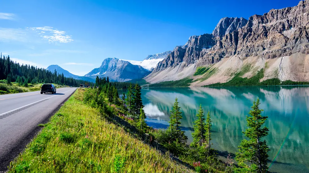 Icefields Parkway i de canadiske Rocky Mountains