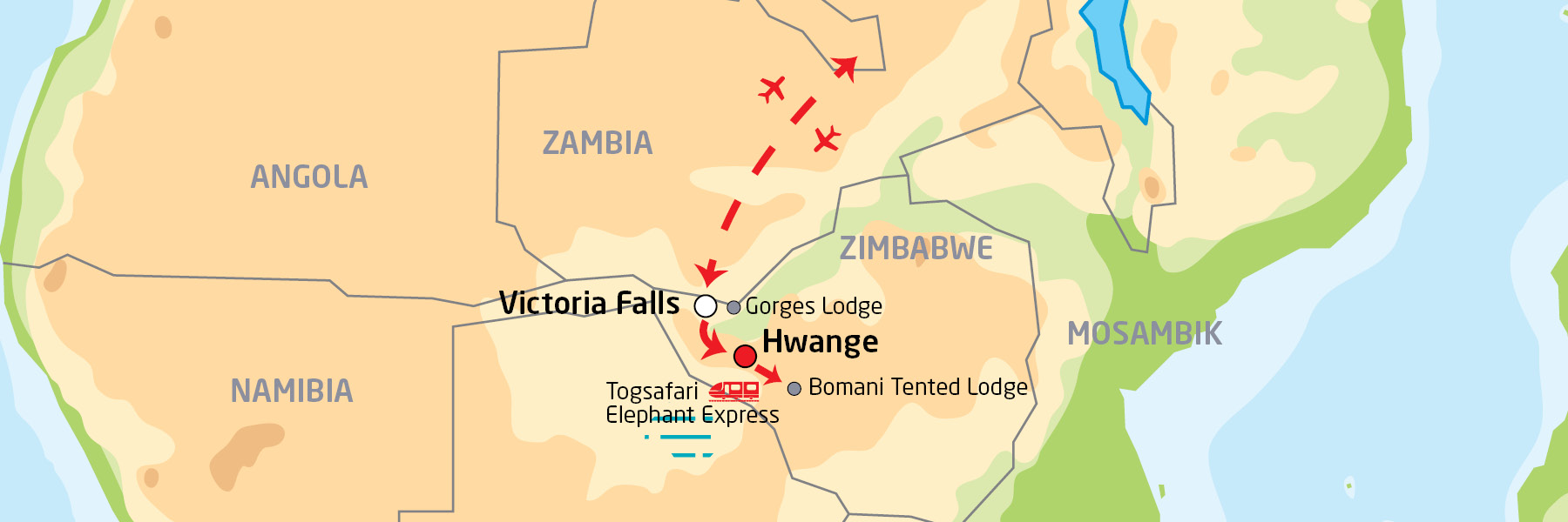 Victoria Falls Safari | Reiserute