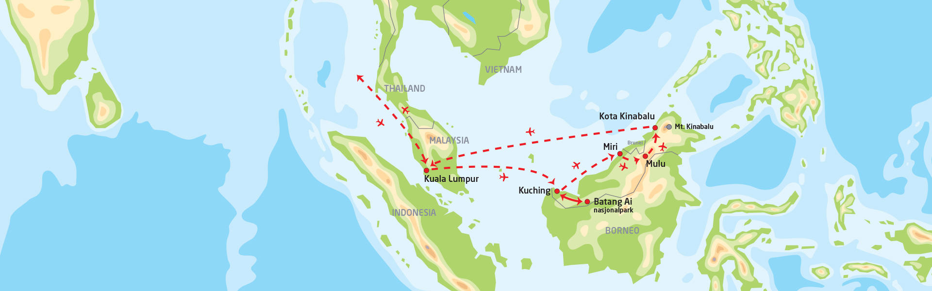 Borneos skjulte skatter | Reiserute