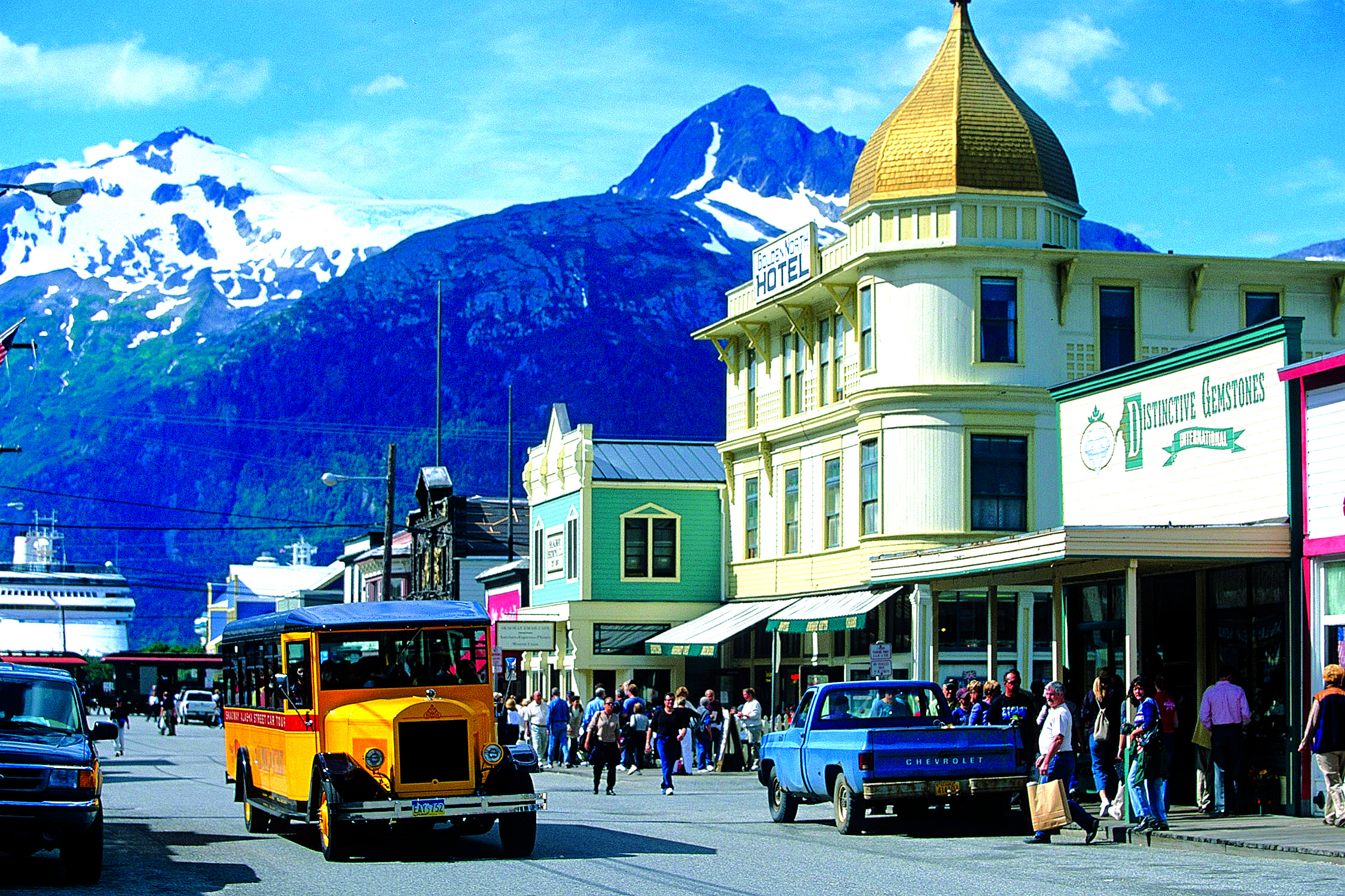 Skagway i Alaska. Kan være et stopp på deres reise til Alaska