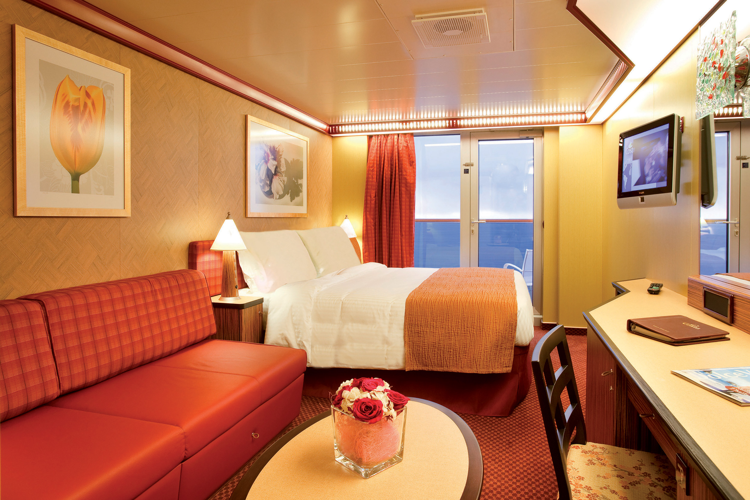 Eksempel på en balkonglugar på Costa Deliziosa