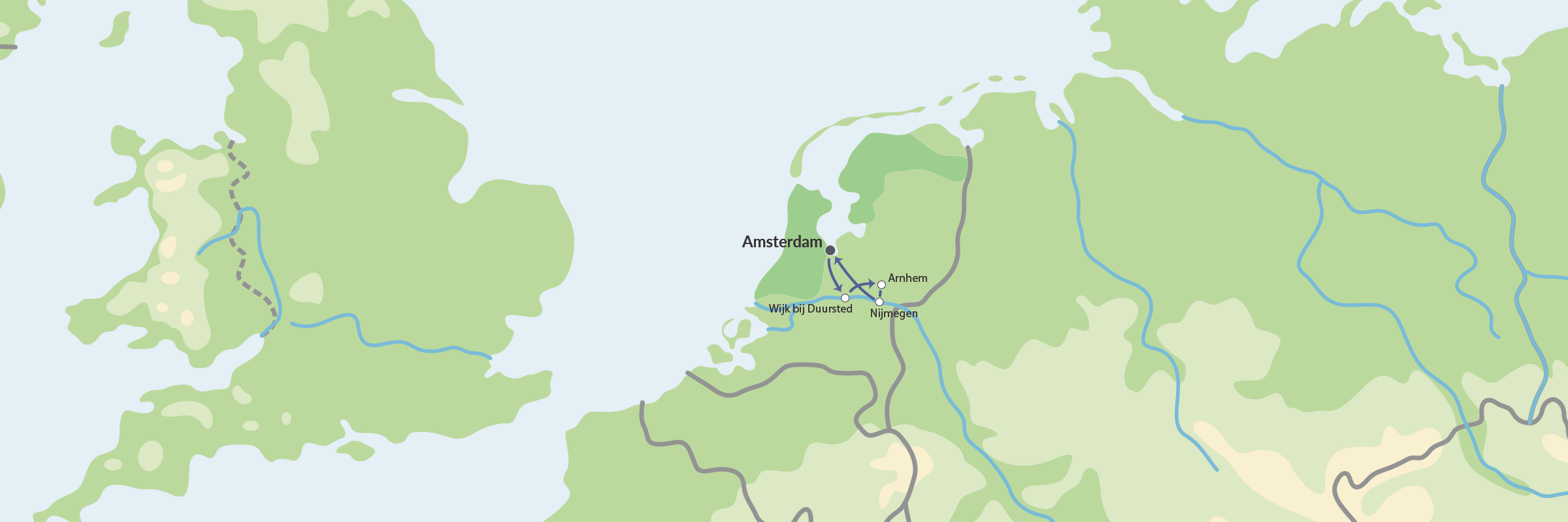 Flodkrydstogt I Holland Map