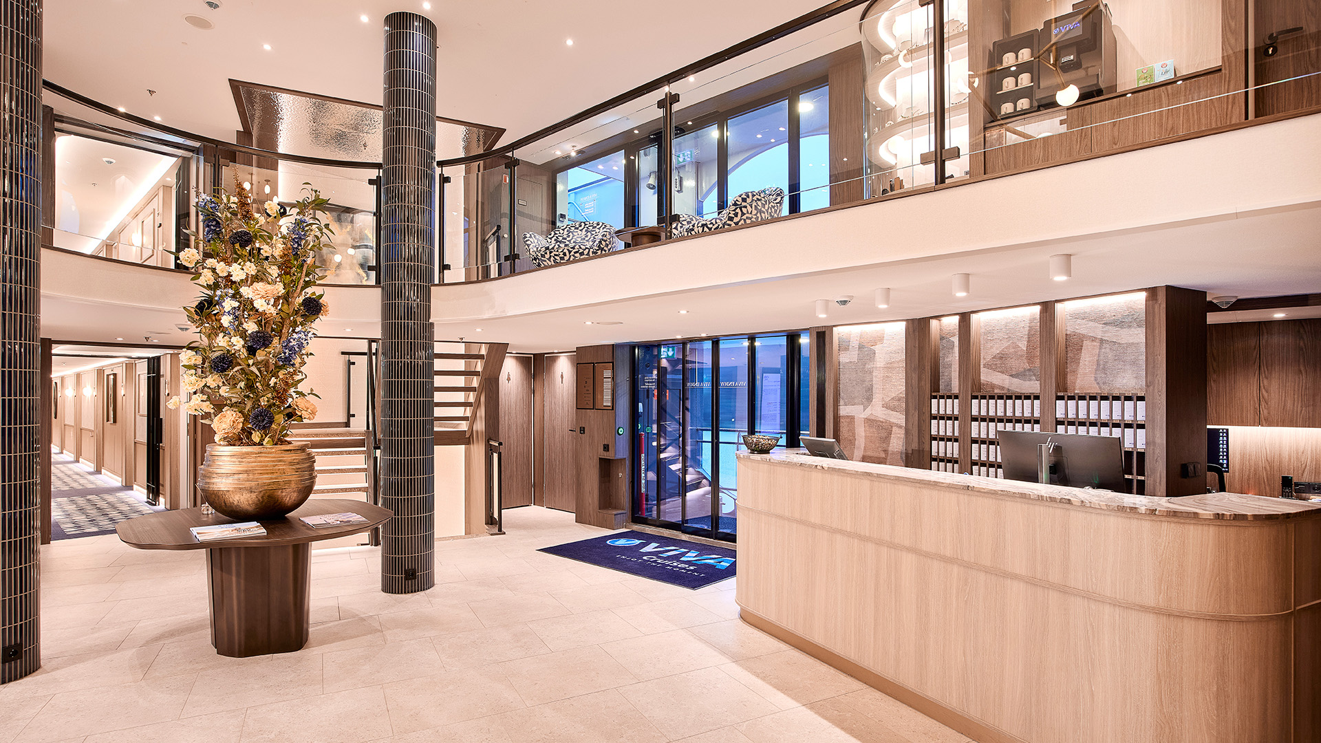 Velkommen om bord ved resepsjonen