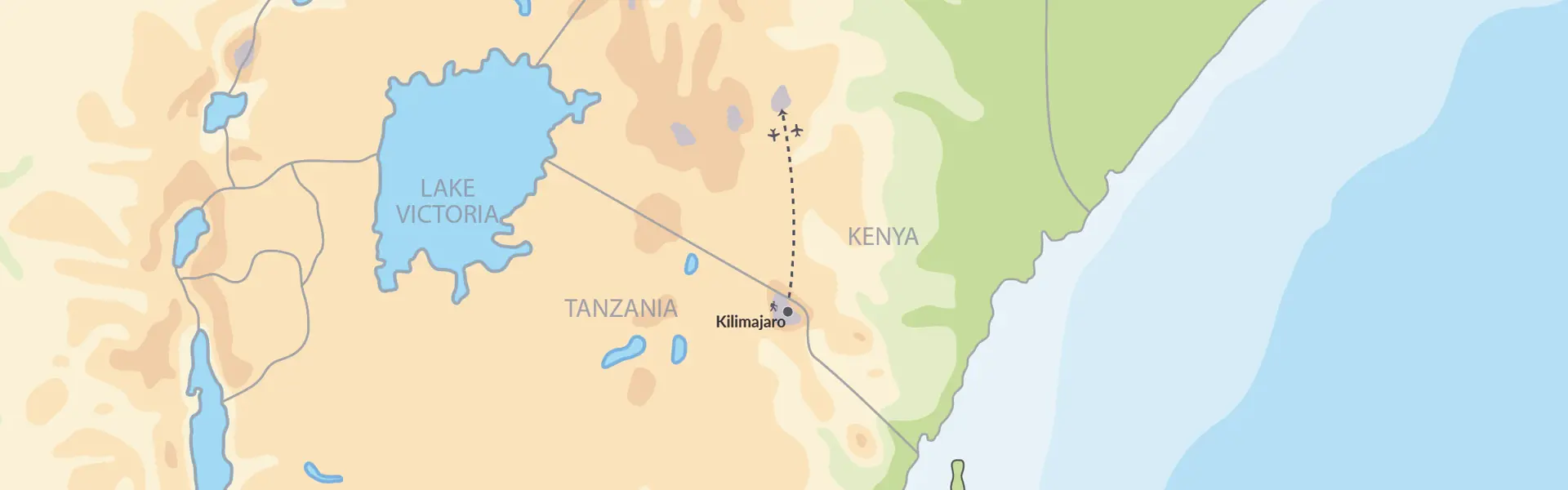 6979 Bestig Kilimanjaro Via Machame Ruten Map