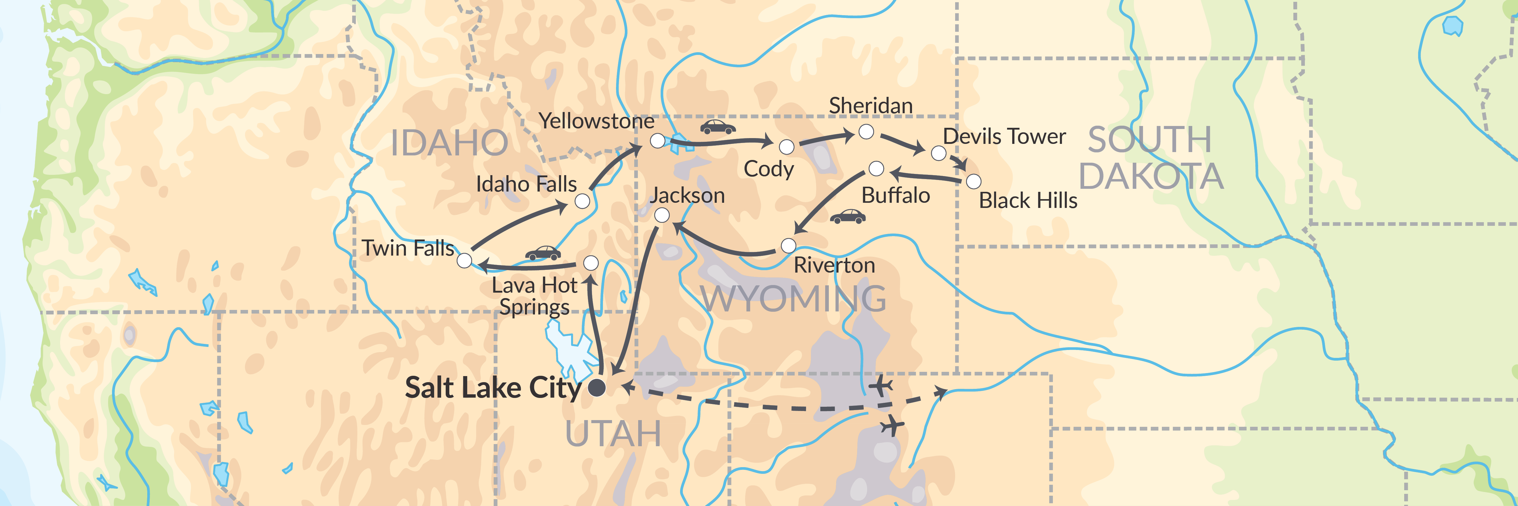 81363 Kom Tæt På 4 Præsidenter, Yellowstone & Buffalo Bill