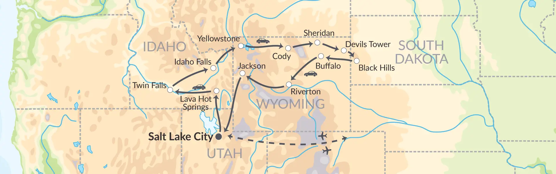 81363 Kom Tæt På 4 Præsidenter, Yellowstone & Buffalo Bill