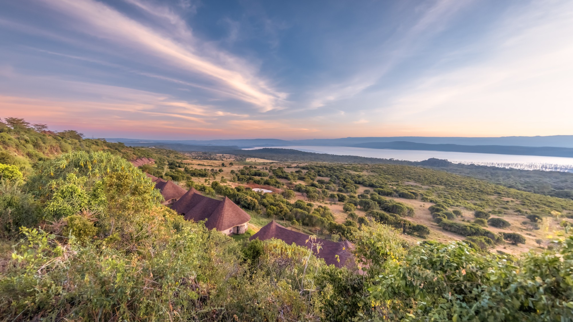 Det er en fantastisk utsikt fra Lake Nakuru Sopa Lodge