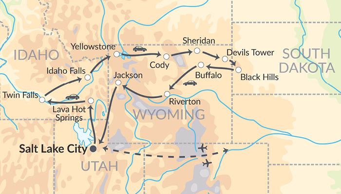 Den autentiske ruten med bobil i USA