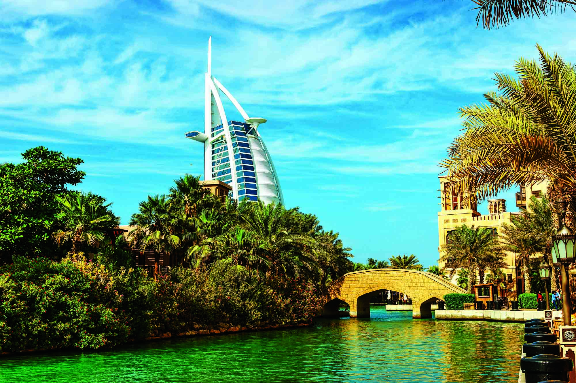 Det verdensberømte Hotel Burj al Arab, Dubai, De forente arabiske emirater 