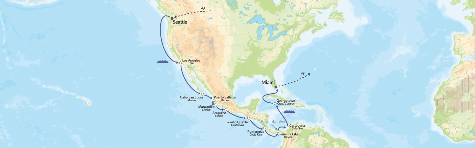 113100 Norwegian Encore 12OCT24 Panamakanalen Map