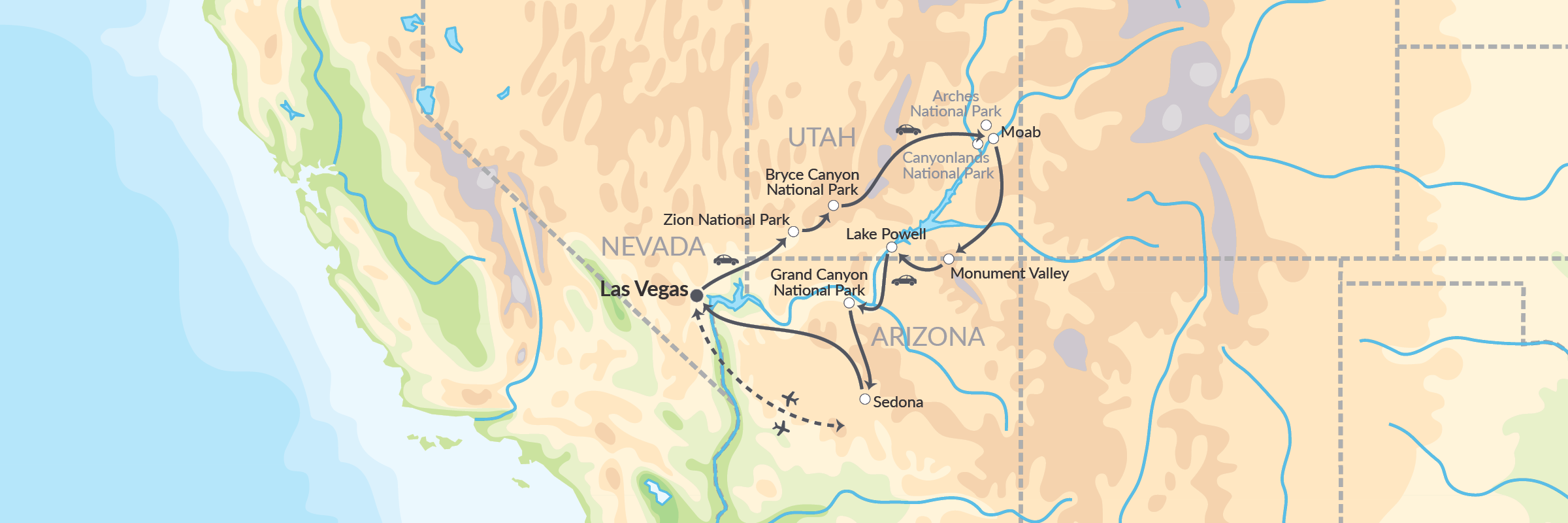 5291 6 Nationalparker I Det Vestlige USA