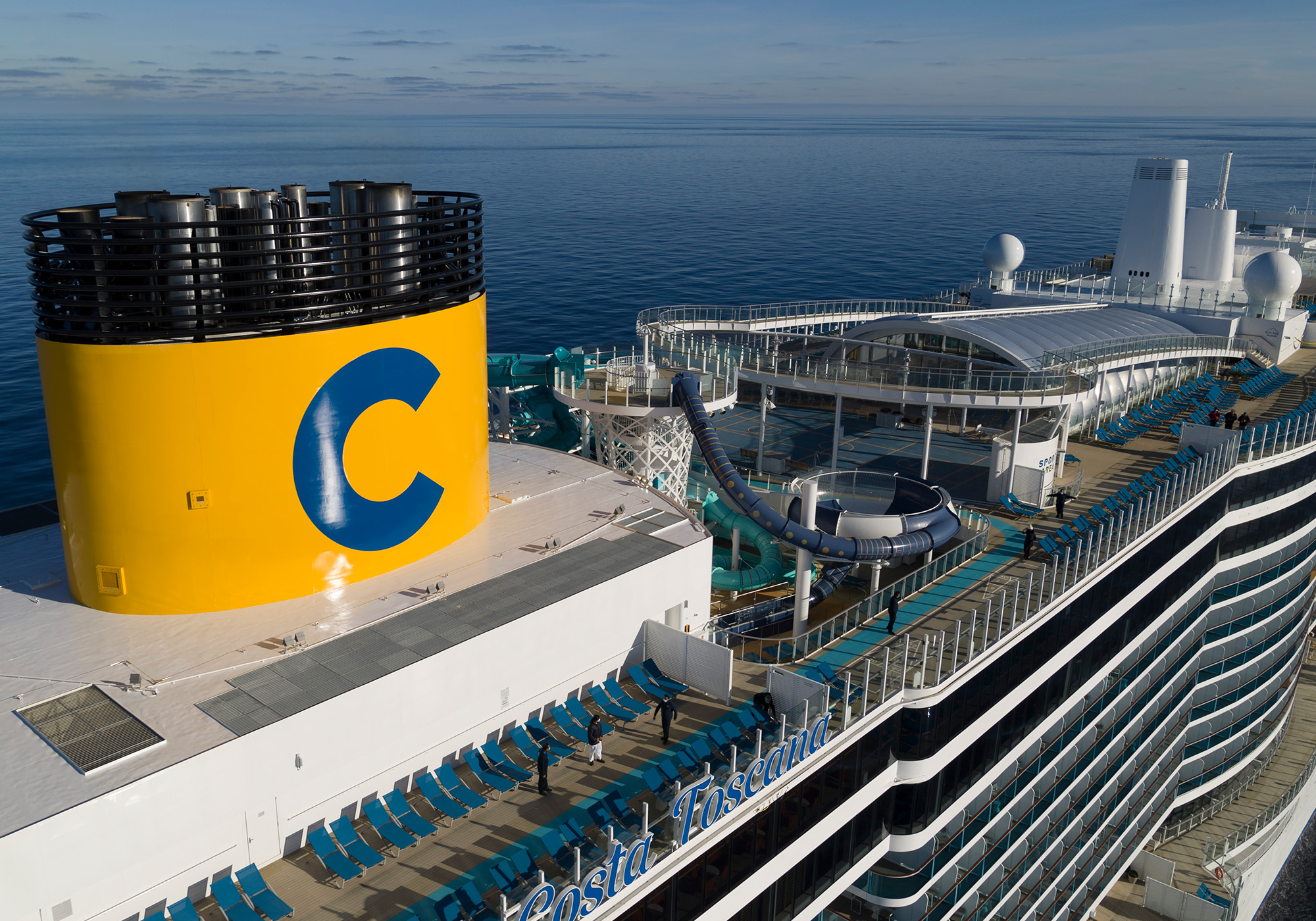 Costa Toscana har flere vannsklier som gir både barn og voksne en morsom opplevelse om bord