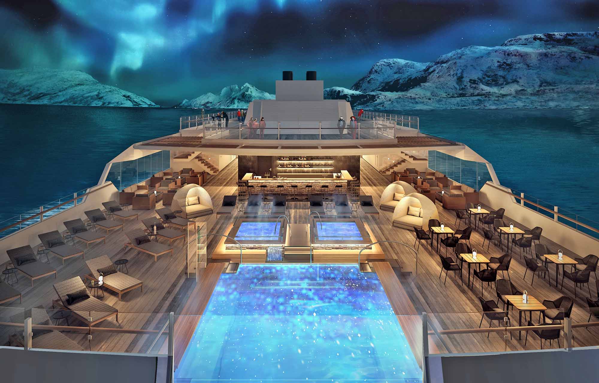 Vær heldig å opplev nordlys på ekspedisjon til Arktis med Hurtigruten Expeditions