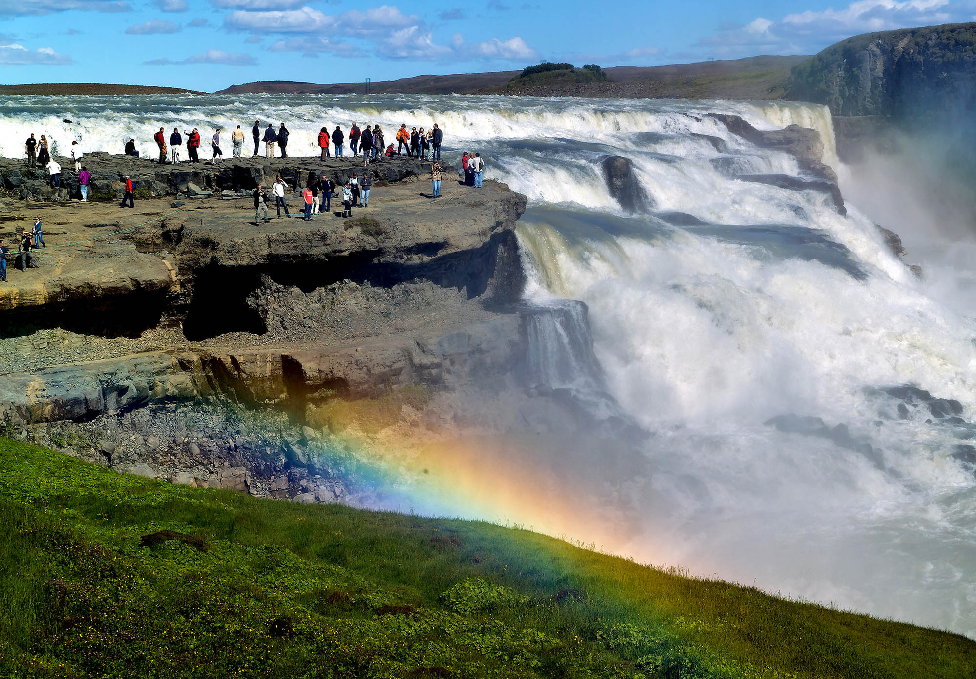 Imponerende Gullfoss