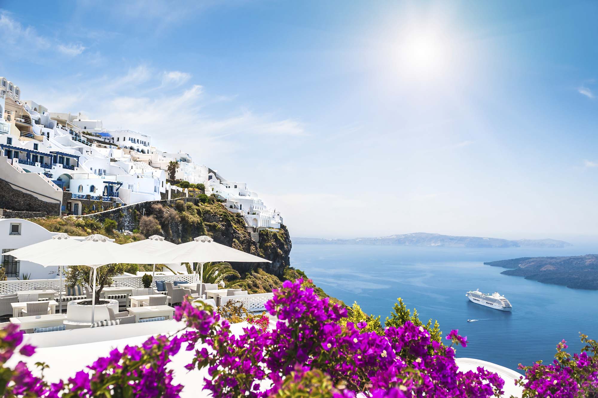 Opplev Santorini, Hellas på et cruise i Middelhavet