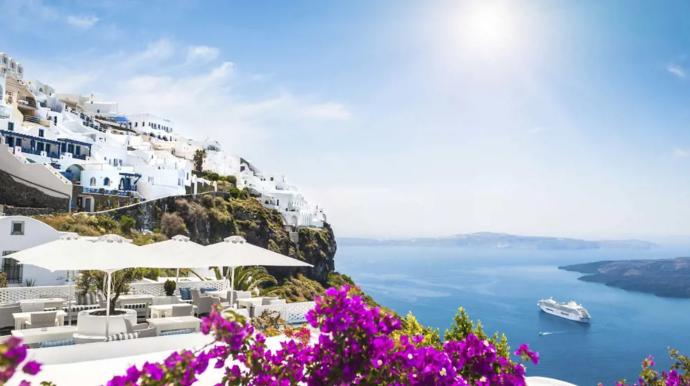 Opplev Santorini, Hellas på et cruise i Middelhavet