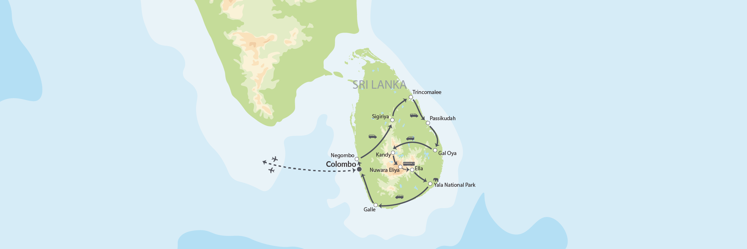Sri Lankas Østkyst Map
