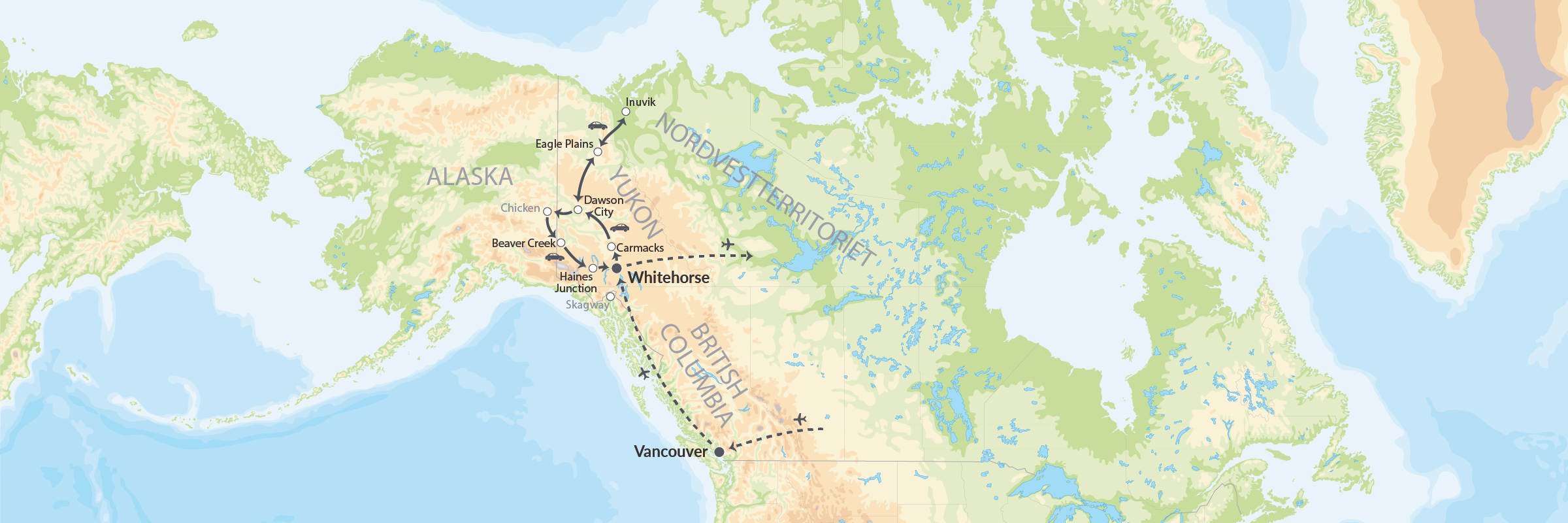 111168 Yukon, Klondike Og Ishavet Map